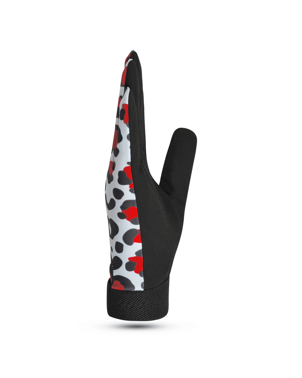 Camo Performance Equestrian Riding Gloves – Red & Black