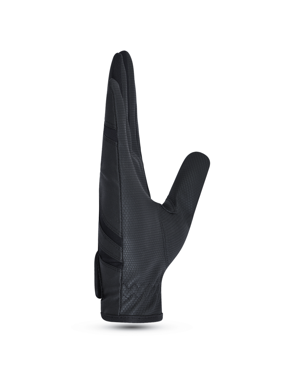 Premium Black Synthetic Equestrian Riding Gloves
