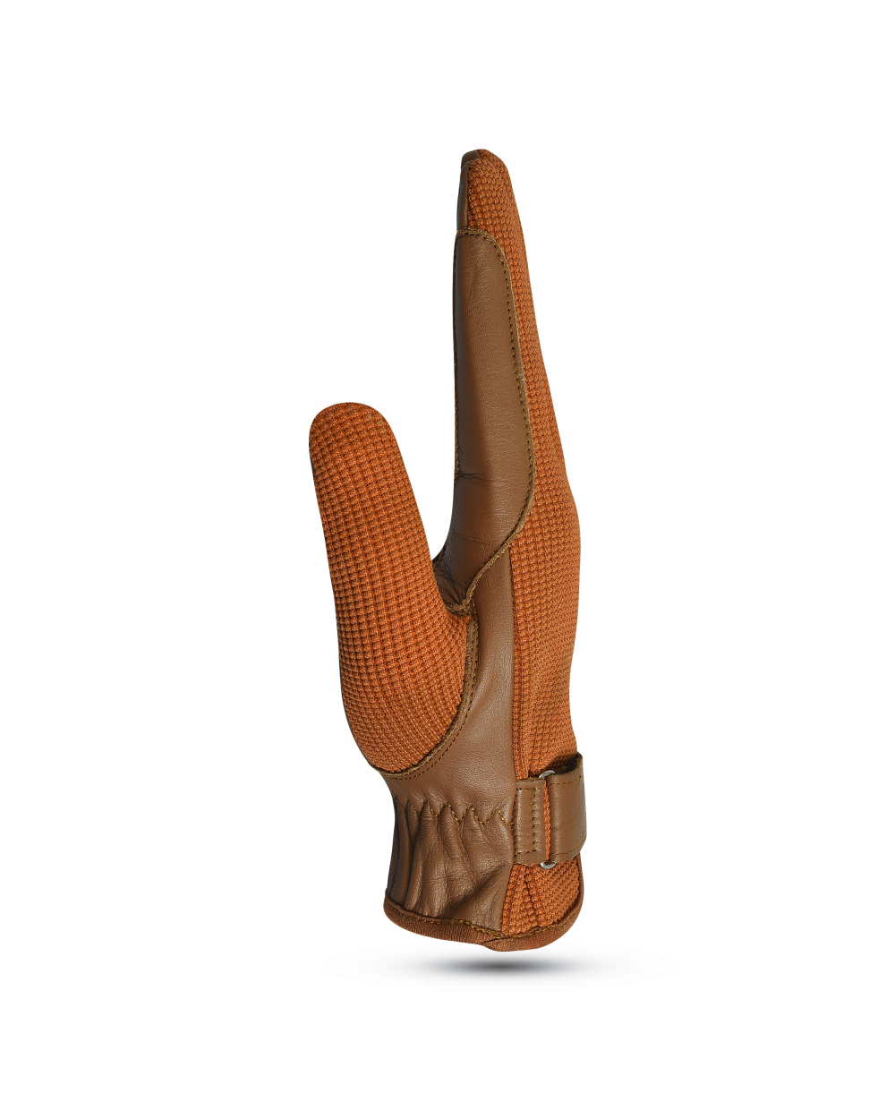 Premium Leather & Mesh Equestrian Riding Gloves – Saddle Brown